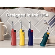 M-K Windproof Refillable Mini Torch Lighters, Set of 4, Multi-Use for Candles, BBQ, Camping, Outdoor, Random Colors