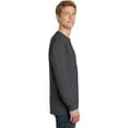 thumbnail image 3 of Port & Company PC099LS Mens Pigment-Dyed Long Sleeve Tees, Coal - Small, 3 of 6