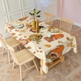 thumbnail image 4 of Autumn Fall Gnomes and Leaves Pattern Rectangle Tablecloth 60"x102",Waterproof Polyester Rectangle Table Cloth, Wipeable Spillproof Polyester Tablecloth for Dining, Camping, Indoor and Outdoor, 4 of 6