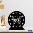 thumbnail image 3 of Handmadetneonsign Butterfly Tabletop Metal Clock, Butterfly Desktop Clock, Animal Clock Home Decor 047374, 3 of 4