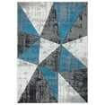 thumbnail image 3 of MDA Rug Imports Orelsi Collection Grey/Turquoise Area Rug 3'9'' X 5'9'' 4' x 6' Indoor,Accent Rectangle, 3 of 5