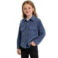 thumbnail image 2 of YunPes Toddler Boys Corduroy Shirt Collared Long Sleeve Shirt with Button Down Kids Loose Casual Cardigan Blouses Shacket Coat, 2 of 6