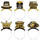 thumbnail image 4 of Sombrero de año nuevo con temática de oro negro para niños y adultos, decoración para fiestas de año nuevo, accesorios para fotos, diadema, 4 of 5