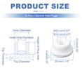 thumbnail image 2 of Uxcell 15 Pcs Tapón de Silicona en Forma de T, Diámetro 21 mm/0.83 Pulgadas, Tapón de Silicona Elástico Impermeable Reutilizable, Tapón Redondo de Sellado para Equipos de Tuberías, Blanco, 2 of 7