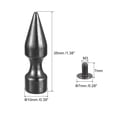 thumbnail image 2 of Unique Bargains 10x35mm Screw Back Rivets Solid Leather Studs Black 15 Sets, 2 of 5