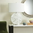 thumbnail image 3 of SAFAVIEH Lindsey 26.5 in. H Mosaic Shell Round Table Lamp, Cream, 3 of 7