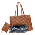 thumbnail image 1 of Conjunto de bolso de mano para mujer, bolsa de almuerzo, bolsa de trabajo para negocios y oficina, ligero. Marrón, 1 of 9