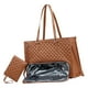 thumbnail image 1 of Bolso bandolera 2 en 1 para mujer, ideal para el almuerzo o para el portátil, ideal para escapadas de fin de semana. Marrón, 1 of 9