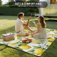 thumbnail image 4 of Lemon Outdoor Rug for Patio/Deck/Porch, Non-Slip Large Area Rug 5 x 8 Ft, Yellow Fruits Summer Watercolor Botanical Leaf Plant Indoor Outdoor Rugs Washable Area Rugs, Camping Rug Carpet Runner, 4 of 8