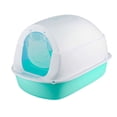thumbnail image 3 of Caja de arena para gatos cerrada, orinal con capucha para gatos, fácil limpieza con solapa de puerta delantera, orinal para gatito con parte , VERDE, 3 of 8