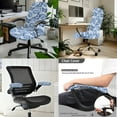 thumbnail image 2 of Xoenoiee Blue Butterfly Tie Dye Print Office Chair Cover with Armrest Covers, 3 PCS Stretch Desk Chair Cover Gaming Chair Covers Washable Computer Chair Slipcovers, L, 2 of 6