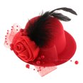 thumbnail image 4 of Kids Hats Fascinators Top Clip -Red, 4 of 6