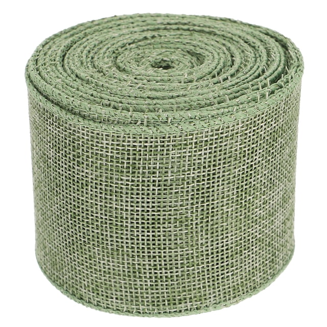 Shisuyan Fabric Ribbon Rolls Weaving Ribbon Green Polyester 1Pcs 1 Roll 10 Yards