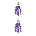 thumbnail image 3 of Bewildely Aspecto realista Flores artificiales para la decoración del jardín Durabilidad duradera ABS Decoración Wisteria Boda púrpura 1 púrpura 1 paquete 2Conjunto, 3 of 6