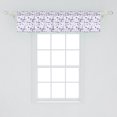 thumbnail image 2 of Ambesonne Cartoon Window Valance, Boat Star Gulls Moon Shell, 54" X 12", Purple, 2 of 3