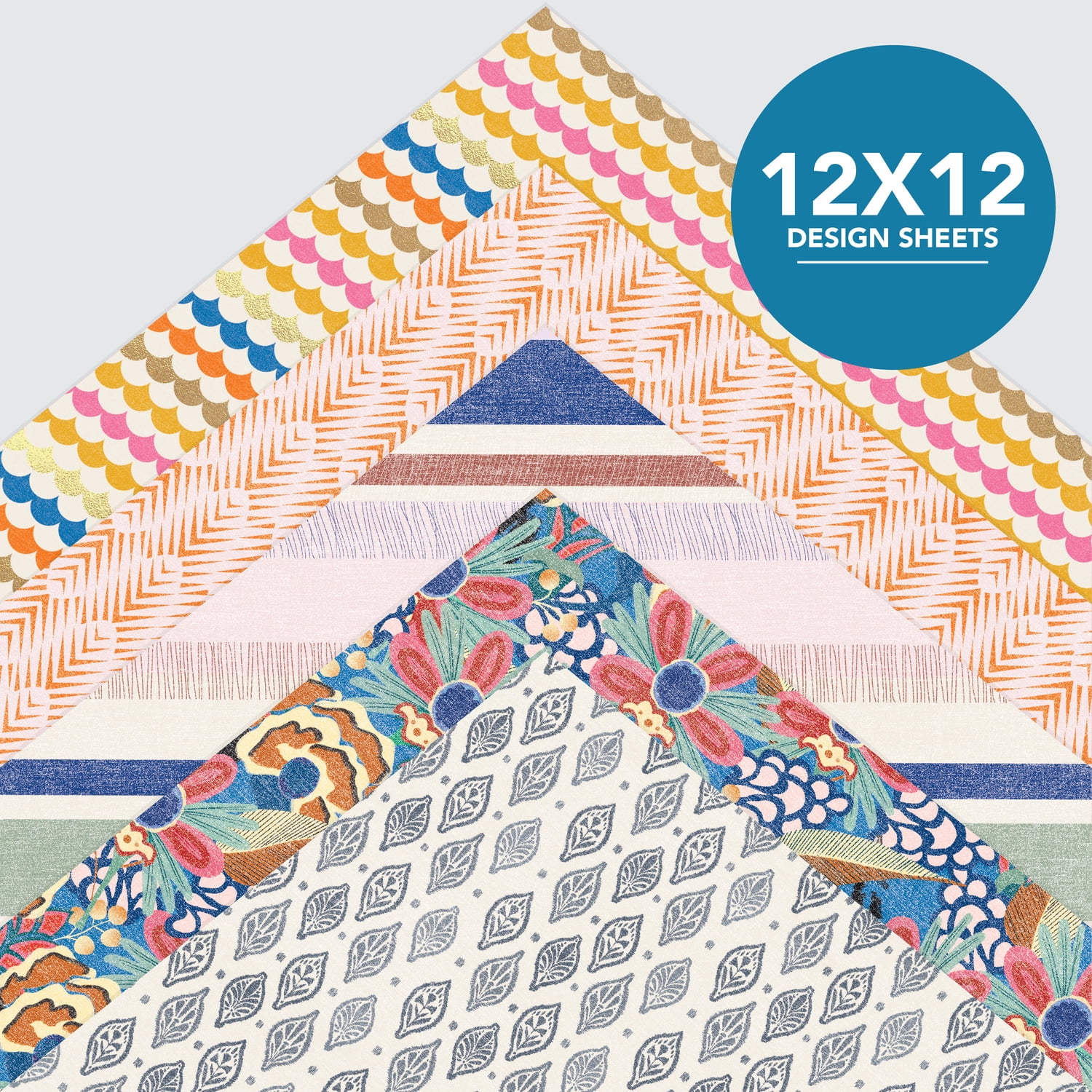 Roobee by Mara-Mi Global Market Paper Pad 12" x 12" - 24 lb/ 110 GSM, 50 sheets