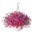 thumbnail image 1 of Cesta de flores con plantas colgantes artificiales, maceta colgante, regalo de inauguración de la casa, artificial Estilo E, 1 of 9