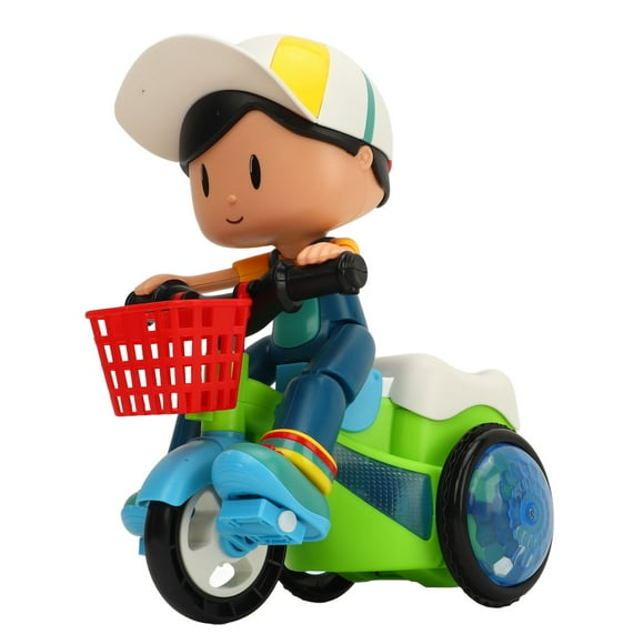 Juguete De Triciclo De Acrobacias Para Niños, Juguete Modelo De Triciclo Eléctrico Que Mejora La Coordinación, Suaviza Las Superficies, Efecto De Sonido Para Decoración Del
