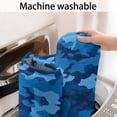 thumbnail image 5 of Blue Camo Classic Pattern Bathroom Rugs Mat,Non Slip Microfiber Bathroom Rug,Rubber Backing,Soft Bathroom Mats for Bathroom Floor,Tub and Shower,60x24in(150x60cm), 5 of 5