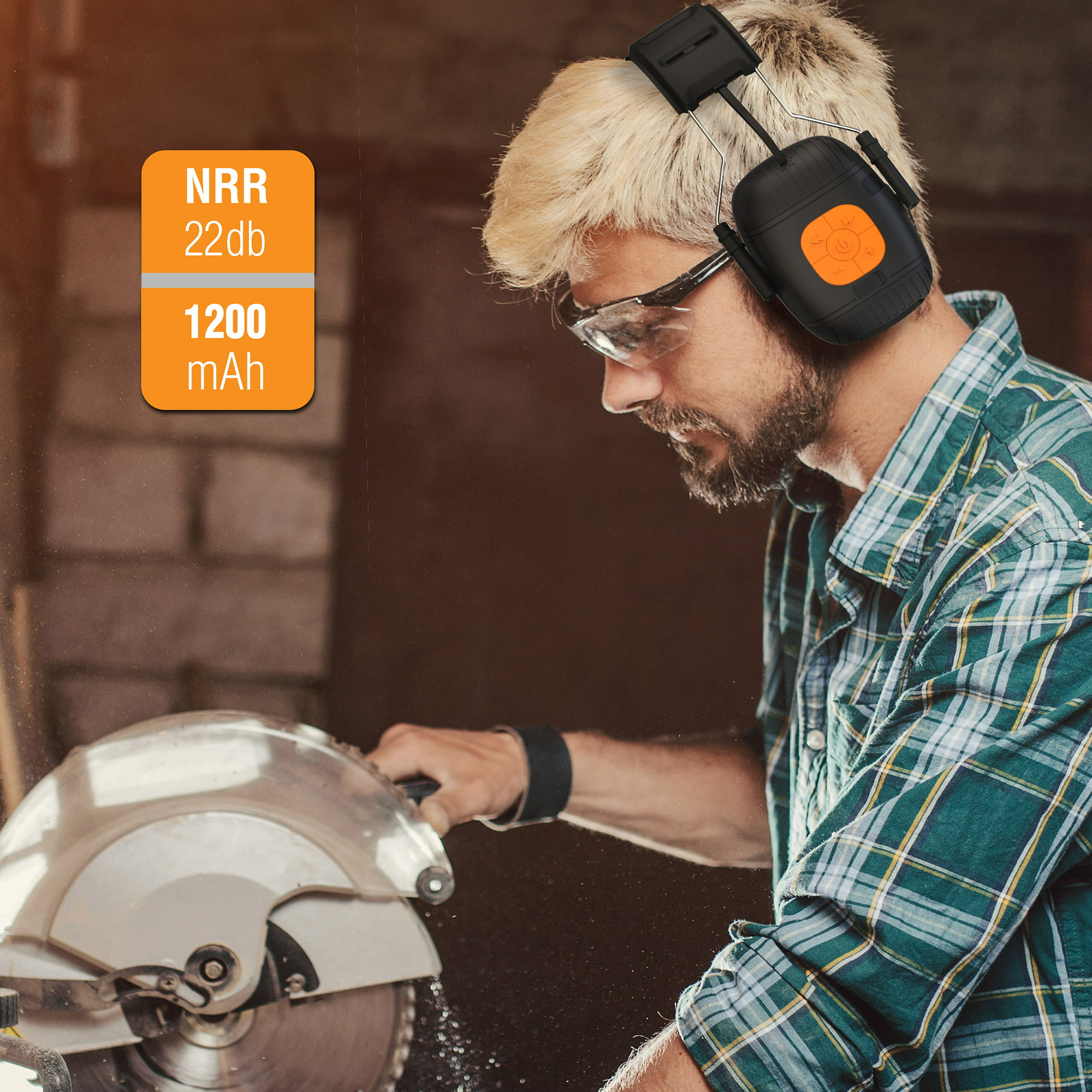 Tzumi SoundGuards, Noise-Cancelling Bluetooth Headphones, Hearing Protection Ear Muffs