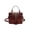 Red, variant on Women Box Bag PU Leather Messengers Bag Trendy Shoulder Bag Color Handbag Purse All-Matching Crossbody Bag