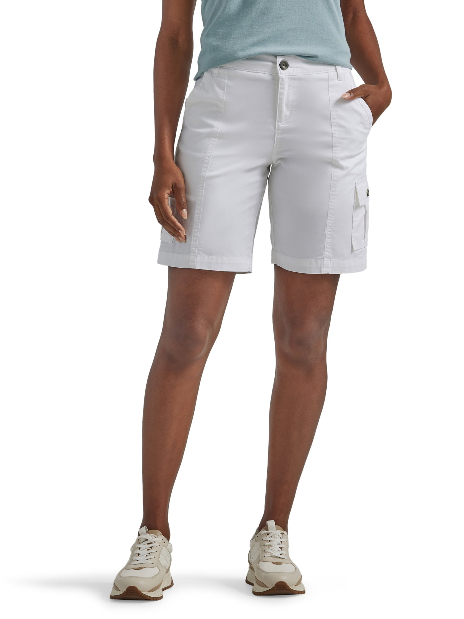 Lee Women's Flex-To-Go Relaxed Fit Cargo Bermuda Shorts, Sizes 2-18 ...