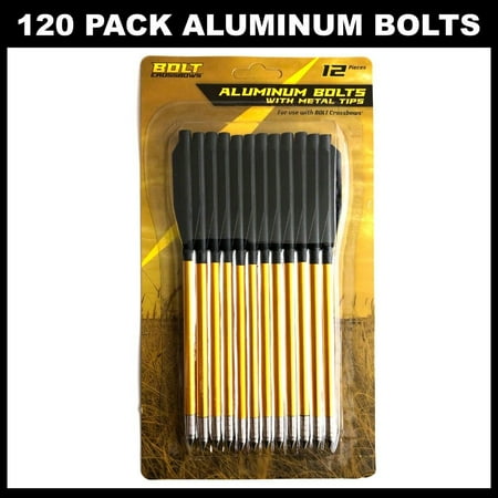 120 ALUMINUM METAL ARROWS BOLTS 50 & 80 lb PISTOL CROSSBOW ARCHERY HIGH QUALITY