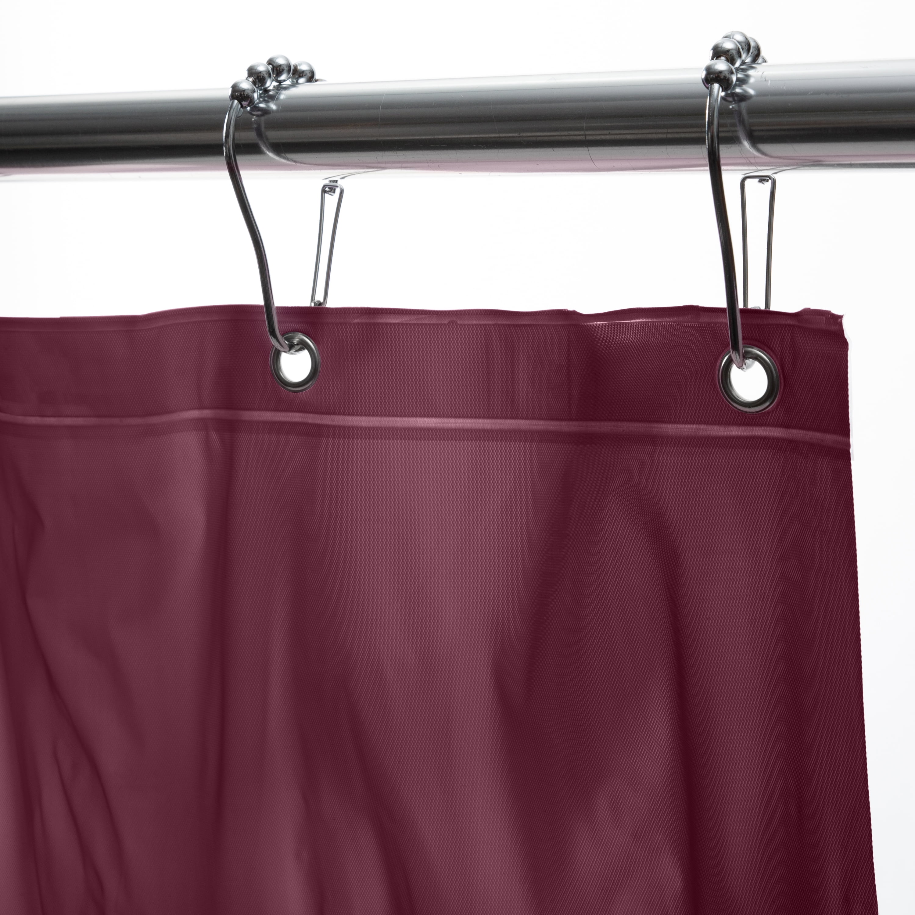 Bath Bliss 2 Pack PVC 70" x 72" Heavy Weight Bathroom Shower Liner in Solid Burgundy