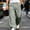 Army Green, variant on Mens Wide Leg Baggy Hiking Pants, Elastic Drawstring Waist Ruched Loose Fit Long Trousers Side Zipper Pockets Lightweight Outdoor Walking Fishing Casual Pants Size 4XL Army Green