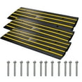 thumbnail image 6 of KFFKFF Curb Ramp Rubber Driveway Ramp 3 Pack 2.6" Rise 15T Load Threshold Ramp, 6 of 9