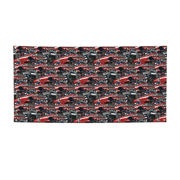 Picia Red And Blue Cars Pattern Party Banner, Festive Decoration, Holiday Banner, Celebration Decor, Event Banner, Reusable Party Banner-Small