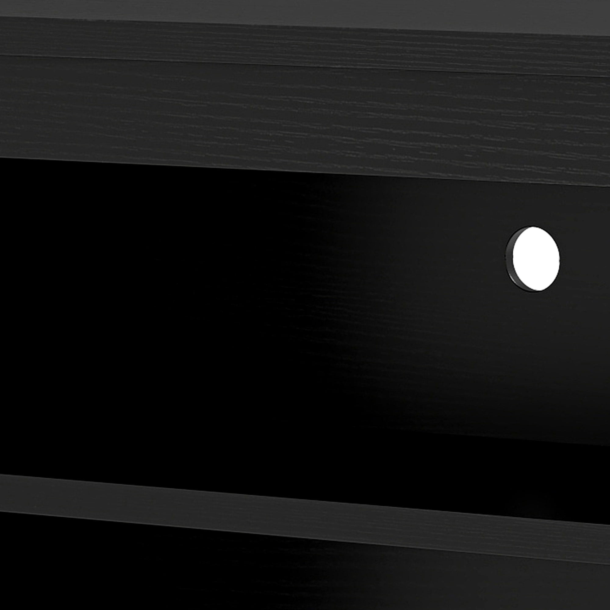 Uforic TV Cabinet with Storage, LED Lights, and Power Outlet for Living Room, Bedroom, or Apartment for 65 Inch TVs, Black