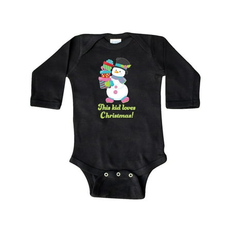 

Inktastic This Kid Loves Christmas Gift Baby Boy or Baby Girl Long Sleeve Bodysuit