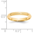 thumbnail image 4 of Primal Gold 14 Karat Yellow Gold 3mm Half Round with Edge Band Size 14, 4 of 5