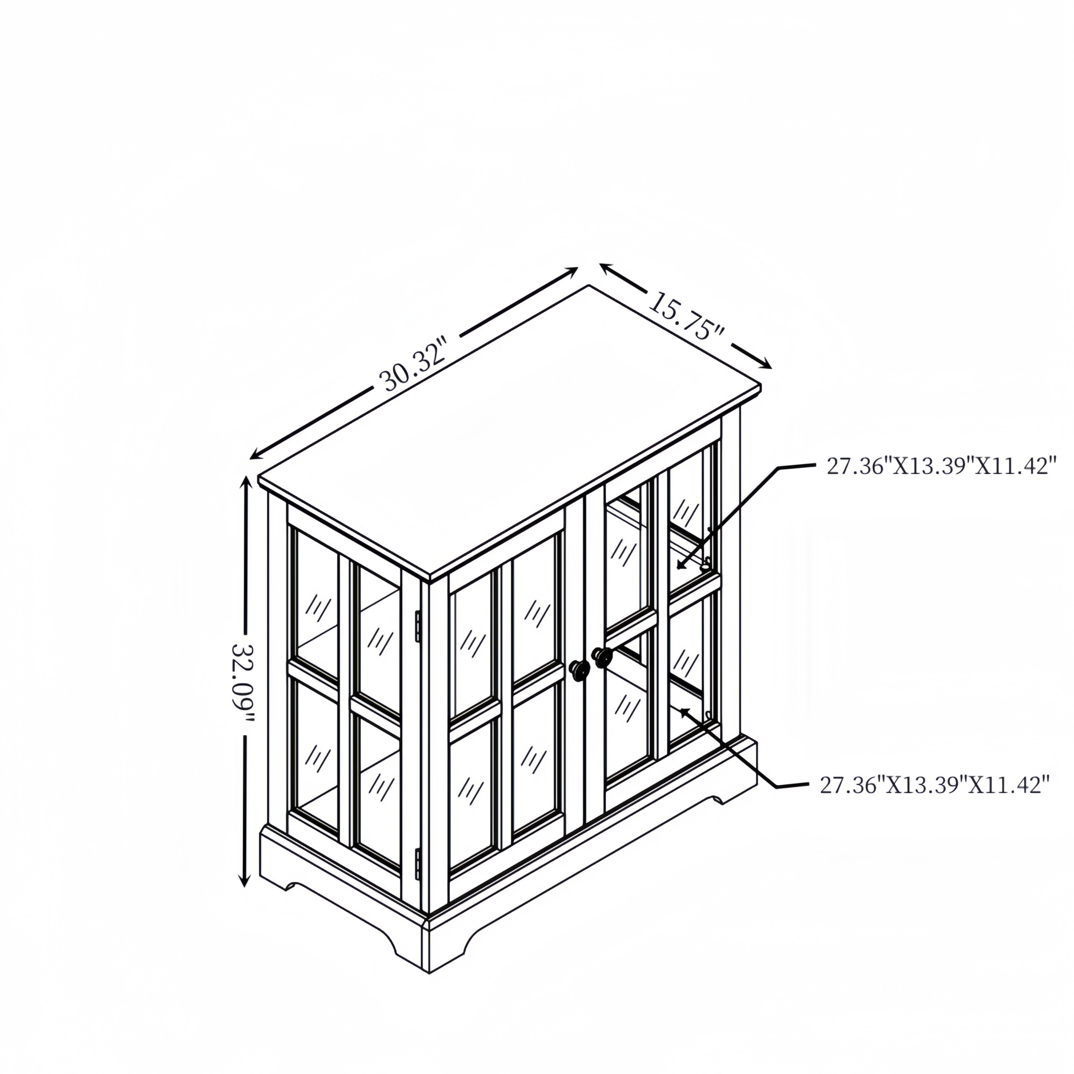 Noble House Belmere LED Curio Display Cabinet, 2-Door Antique Glass Bookcase with Adjustable Shelves, Dark Oak