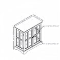 thumbnail image 5 of Noble House Belmere LED Curio Display Cabinet, 2-Door Antique Glass Bookcase with Adjustable Shelves, Dark Oak, 5 of 11