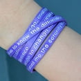 thumbnail image 4 of Good Works Serenity Prayer Leather Bible Verse Bracelet – Purple, 4 of 4