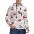 thumbnail image 2 of Wukai Trains Print Men Hoodies Fleece Sweatshirts Long Sleeve Sweaters Pullover Fall Outfits Winter Clothes-Large, 2 of 7