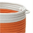 thumbnail image 3 of Colonial Mills Dip-Dye Orange Zest Storage Basket w/Handles Medium: 16x16x10, 3 of 3