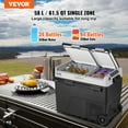 thumbnail image 2 of VEVOR Portable Car Refrigerator Dual Zone Portable Freezer, Compressor Cooler for Home, Outdoor, Camping, RV, Car 58 L / 61.5 QT, 2 of 5