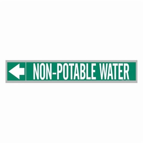 Brady Pipe Marker,Non-Potable Water,Wht Leg. 109527