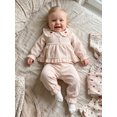 thumbnail image 6 of Loicainy Baby Toddler Girls Fall Clothes Set 6 9 12 18 24 Months 2T 3T Long Sleeve Doll Collar Babydoll Tops Solid Color Pants Outfits, 6 of 9