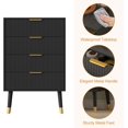 thumbnail image 6 of Fluted 4 Drawer Dresser Tall White Dresser with Gold Metal Handles Small Dresser Storage Chest Cabinet Organizer Wood Chest of Drawers for Bedroom,Living Room,Hallway,Entryway, 6 of 7