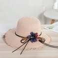 thumbnail image 2 of SikaFu Ms. Weaving Straw Hat Mori Flower Flower Sun Hat Spring And Summer Playing Sunscreen Hats Fashion Elegant Shadow Hat, 2 of 7