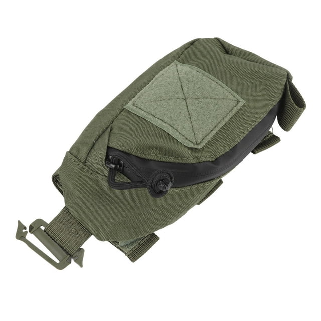 Clip On Pouch, Double Layers Durable Backpack Strap Pouch For Supplies For Keychain Black,Khaki,OD Green