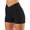 Black, variant on Joernso Women High Waist Solid Color Skinny Cross Waist Hip Lift Workout Yoga Sports Shorts