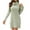 Green, variant on WXLWZYWL Winter Dresses for Women 2023 Clearance Women'S Print Long Sleeved Casuals Comfy Round-Neck Tunic Slim Mini Dress White