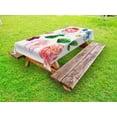 thumbnail image 1 of Floral Outdoor Tablecloth, Bouquet Set with Rose Daisy Petals and Branches Shabby Chic Vintage Picture, Decorative Washable Fabric Picnic Tablecloth, 58 X 104 Inches, Pink and Green, by Ambesonne, 1 of 2