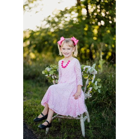 Pink Lace Fancy Dress