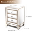 thumbnail image 5 of AUWHALEUS Mirrored Nightstand with 3 Drawers Modern Bedside Table, Silver Finished Accent Side Table End Table for Bedroom Living Room, 1 Pcs, 5 of 5